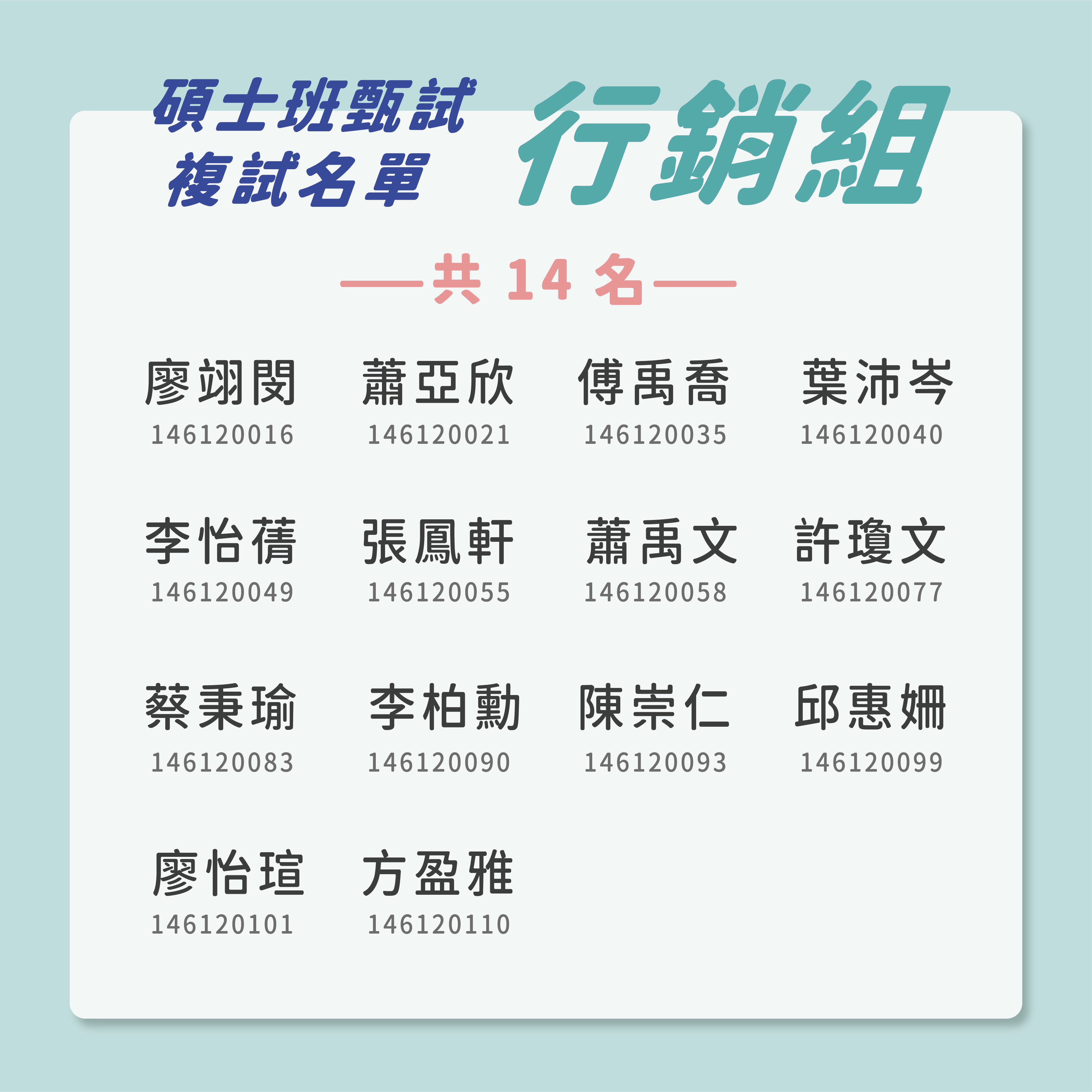 行銷組名單