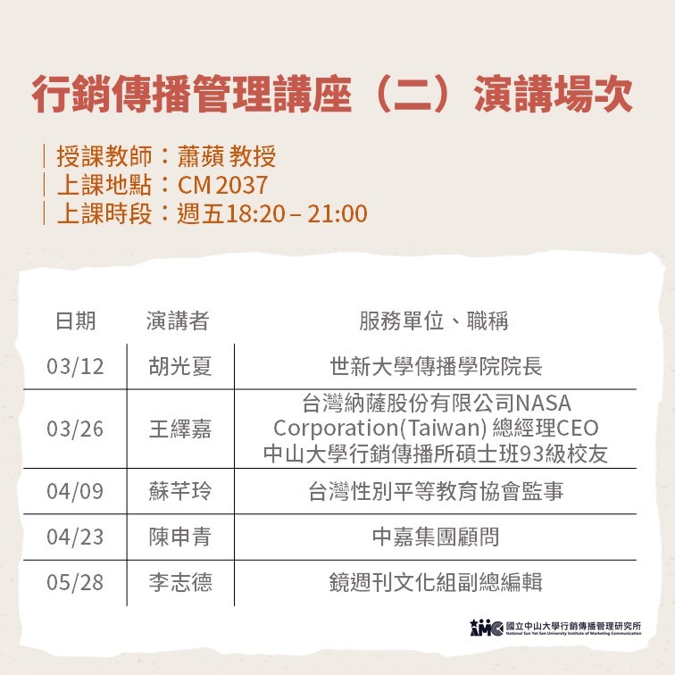演講場次